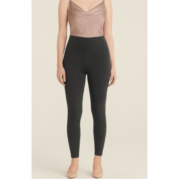 NYDJ High Waist Slimming Leggings Size Small Gray Stretch Pull On Pants - Picture 1 of 8